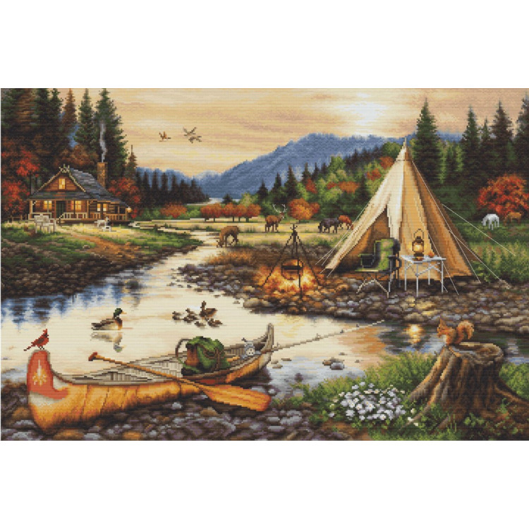 (image for) Gold Collection Gold Creek Counted Cross Stitch Kit
